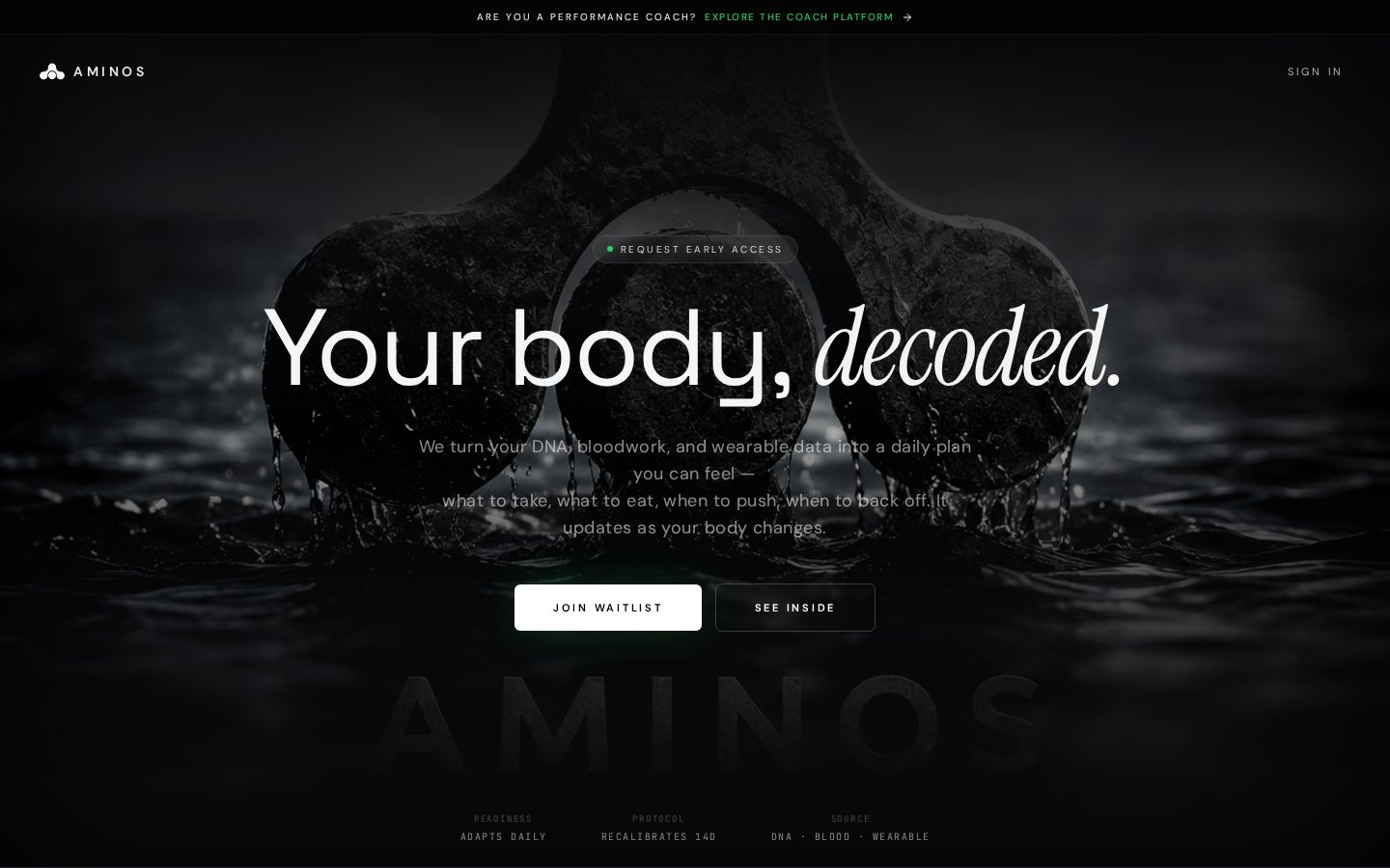 AMINOS website